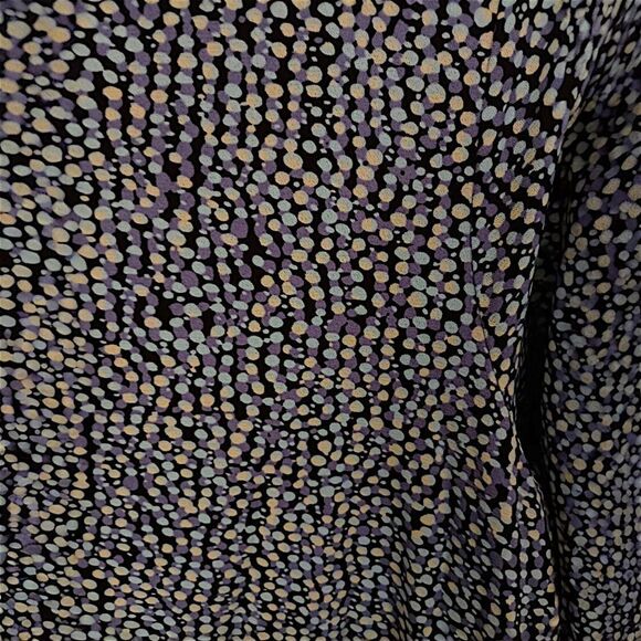 Style Co Sheer Mesh Overlay Top Plus Sz 1X Blouse Boho Abstract Dots Stretchy - Picture 8 of 16